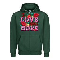 Sports Green i love you more with lips and strawberry Zipper Hoodie - AdoDesignShop