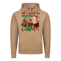 Vintage Coffee all i want for christmas is a pig Vintage Hoodie - FaDigitalArtStudio