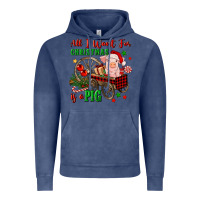 Vintage Denim all i want for christmas is a pig Vintage Hoodie - FaDigitalArtStudio