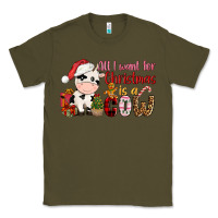 Army Green all want for christmas is a cow Classic Tee - CowGirlArtShop