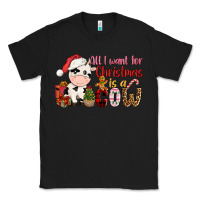 Black all want for christmas is a cow Classic Tee - CowGirlArtShop