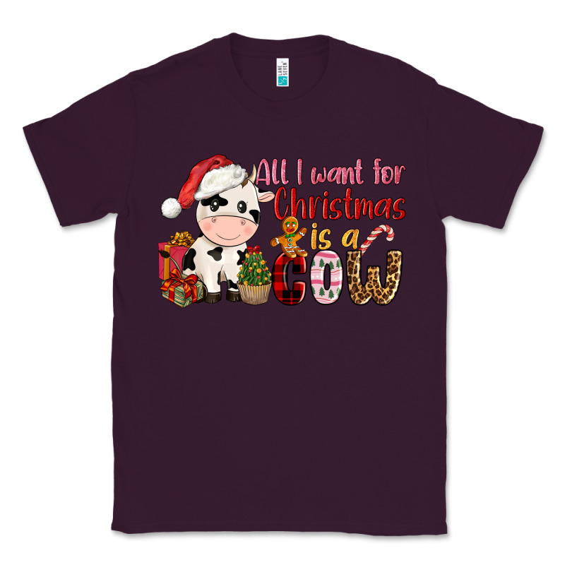 All Want For Christmas Is A Cow Classic Tee by CowGirlArtShop | Teevron