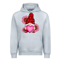 Heather Grey valentines day with sunflowers gnomes Urban Hoodie - RanaPortraitStore