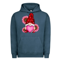 Pigment Midnight Navy valentines day with sunflowers gnomes Urban Hoodie - RanaPortraitStore