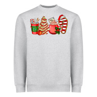 Heather Grey christmas tree cake and coffee cups ado Heavyweight Sweatshirt - AdoDesignShop