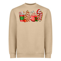 Mushroom christmas tree cake and coffee cups ado Heavyweight Sweatshirt - AdoDesignShop