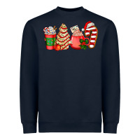 Navy christmas tree cake and coffee cups ado Heavyweight Sweatshirt - AdoDesignShop