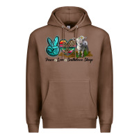 Chestnut Peace Love Southdown Sheep Premium Hoodie - LillyAllenDesigns