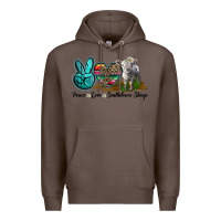 Coffee Peace Love Southdown Sheep Premium Hoodie - LillyAllenDesigns
