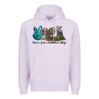 Lilac Peace Love Southdown Sheep Premium Hoodie - LillyAllenDesigns