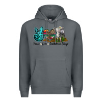 Rock Peace Love Southdown Sheep Premium Hoodie - LillyAllenDesigns