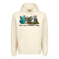 Sandshell Peace Love Southdown Sheep Premium Hoodie - LillyAllenDesigns