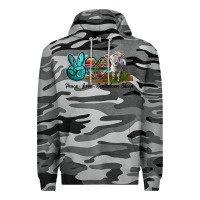 Slate Camo Peace Love Southdown Sheep Premium Hoodie - LillyAllenDesigns