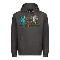 Smoke Peace Love Southdown Sheep Premium Hoodie - LillyAllenDesigns