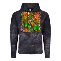 Cloud Black st patricks  cow with candy Vintage Hoodie - FaDigitalArtStudio