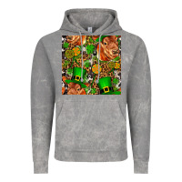 Cloud Rock st patricks  cow with candy Vintage Hoodie - FaDigitalArtStudio