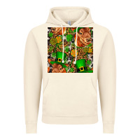 Vintage Artic st patricks  cow with candy Vintage Hoodie - FaDigitalArtStudio