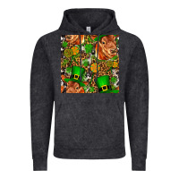 Vintage Black st patricks  cow with candy Vintage Hoodie - FaDigitalArtStudio