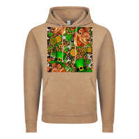 Vintage Coffee st patricks  cow with candy Vintage Hoodie - FaDigitalArtStudio