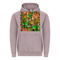 Vintage Zinc st patricks  cow with candy Vintage Hoodie - FaDigitalArtStudio