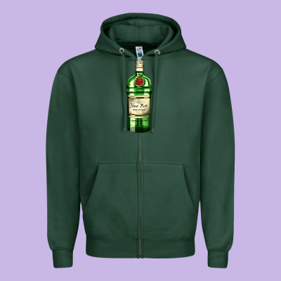 Have Fun Gin Bottle Zipper Hoodie Designed By Adodesignshop