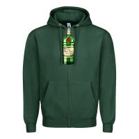 Sports Green have fun gin bottle Zipper Hoodie - AdoDesignShop