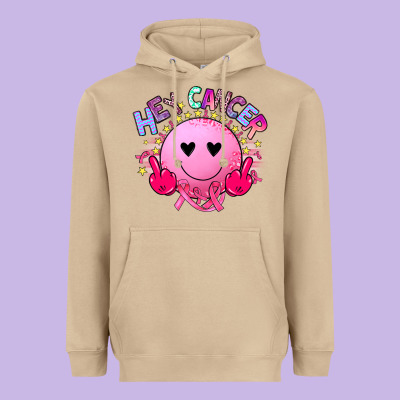 Hey Cancer Heavyweight Hoodie Designed By Jahusdesignshop