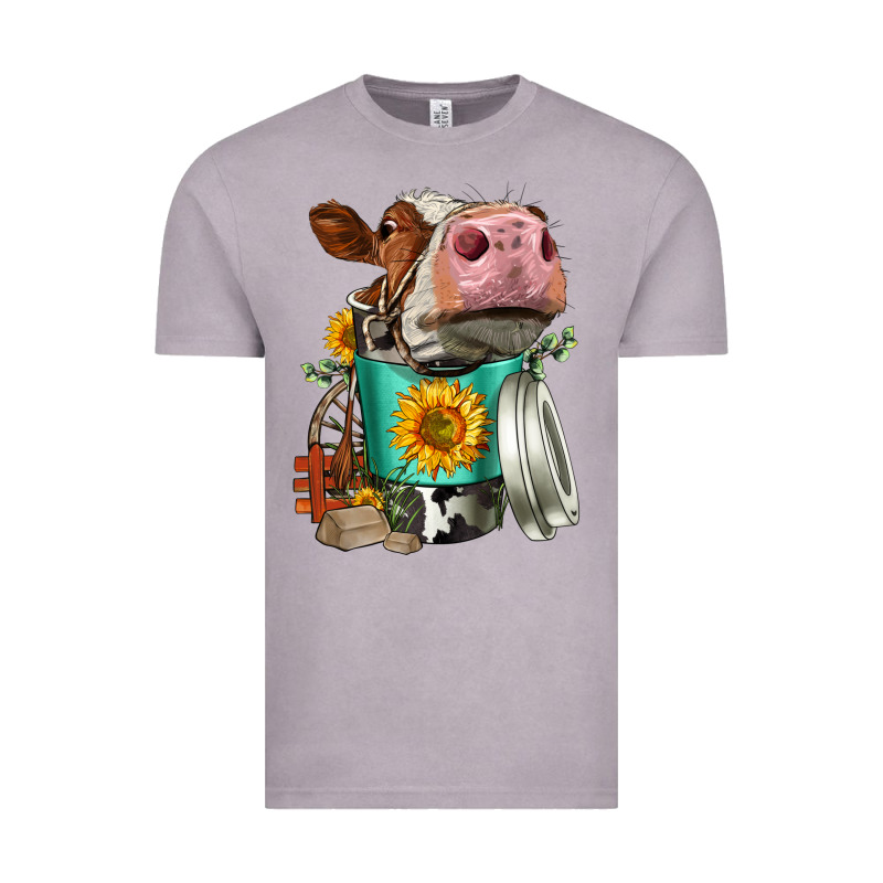 Simmental Cow Coffee Cup Vintage Tee by FaDigitalArtStudio | Teevron
