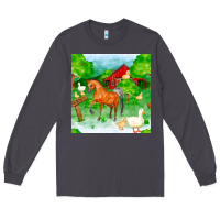 Smoke farm life seamless pattern Long Sleeve Tee - FaDigitalArtStudio