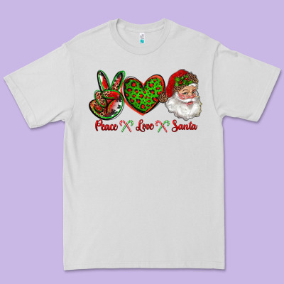 Peace Love Santa Premium Tee Designed By Ranaportraitstore