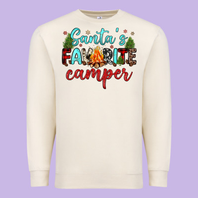 Santa S Favorite Camper Premium Sweatshirt Designed By Jahusdesignshop