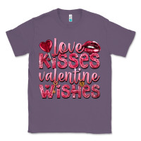 Lavender Love kisses Valentine wishes Valentine's Day Classic Tee - HowdyJamesFarm