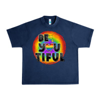 Navy Be you tiful pride Urban Heavy Tee - FaDigitalArtStudio