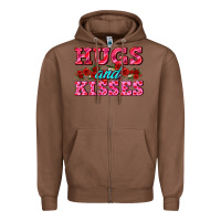 Chestnut hugs and kisses valentines Zipper Hoodie - AdoDesignShop