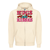 Sandshell hugs and kisses valentines Zipper Hoodie - AdoDesignShop