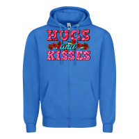 True Royal hugs and kisses valentines Zipper Hoodie - AdoDesignShop