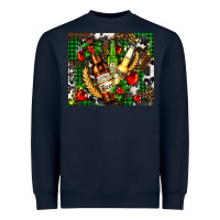 Navy beer set for Christmas Heavyweight Sweatshirt - AdoDesignShop