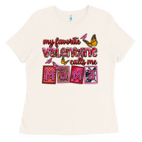 Bone my favorite valentine calls me mama Ladies Tee - OliviaCreatesArt