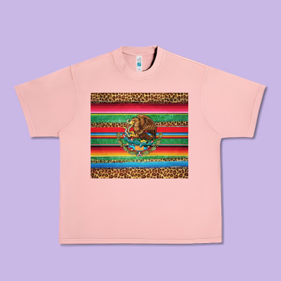 Serape Leopard Mexican Urban Heavy Tee Designed By Jasminsmagicworld