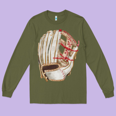 Catchers Mitt Fa Element Long Sleeve Tee Designed By Fadigitalartstudio