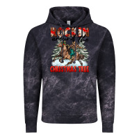 Cloud Black Rockin Around The Christmas Tree Rodeo Vintage Hoodie - FaDigitalArtStudio