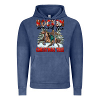 Vintage Denim Rockin Around The Christmas Tree Rodeo Vintage Hoodie - FaDigitalArtStudio