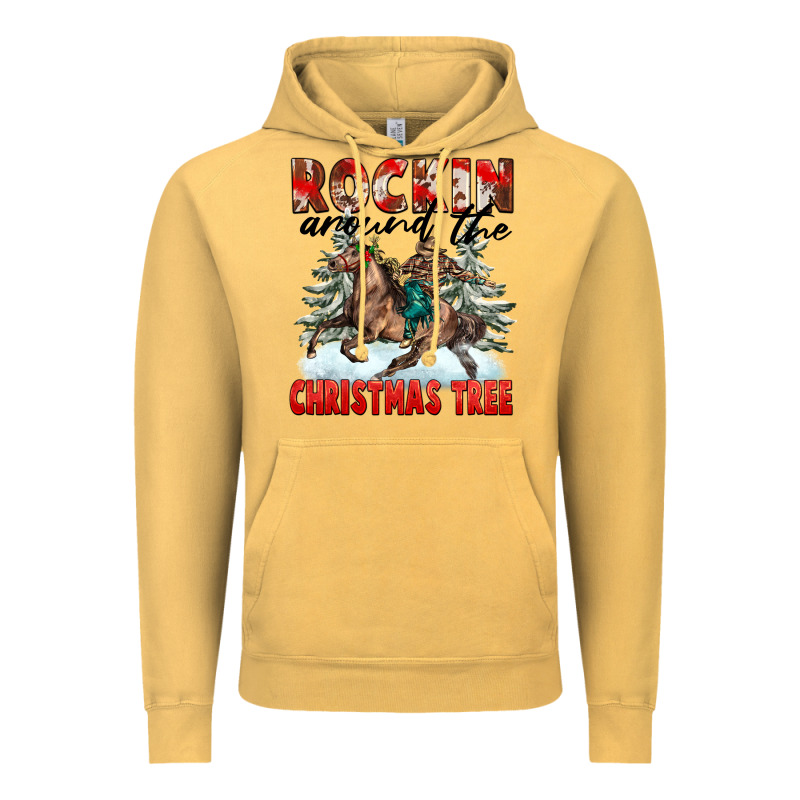 Rockin Around The Christmas Tree Rodeo Vintage Hoodie by FaDigitalArtStudio | Teevron