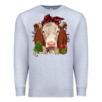 Heather Grey Christmas Hereford Premium Sweatshirt - JahusDesignShop