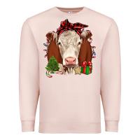 Pale Pink Christmas Hereford Premium Sweatshirt - JahusDesignShop