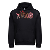 Black xoxo calf and gemstone Urban Hoodie - RanaPortraitStore