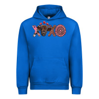 Cobalt xoxo calf and gemstone Urban Hoodie - RanaPortraitStore
