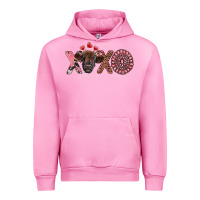 Fuchsia Pink xoxo calf and gemstone Urban Hoodie - RanaPortraitStore