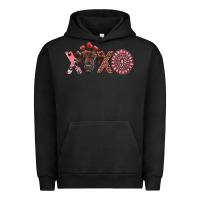 Pigment Black xoxo calf and gemstone Urban Hoodie - RanaPortraitStore