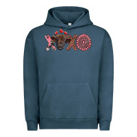 Pigment Midnight Navy xoxo calf and gemstone Urban Hoodie - RanaPortraitStore